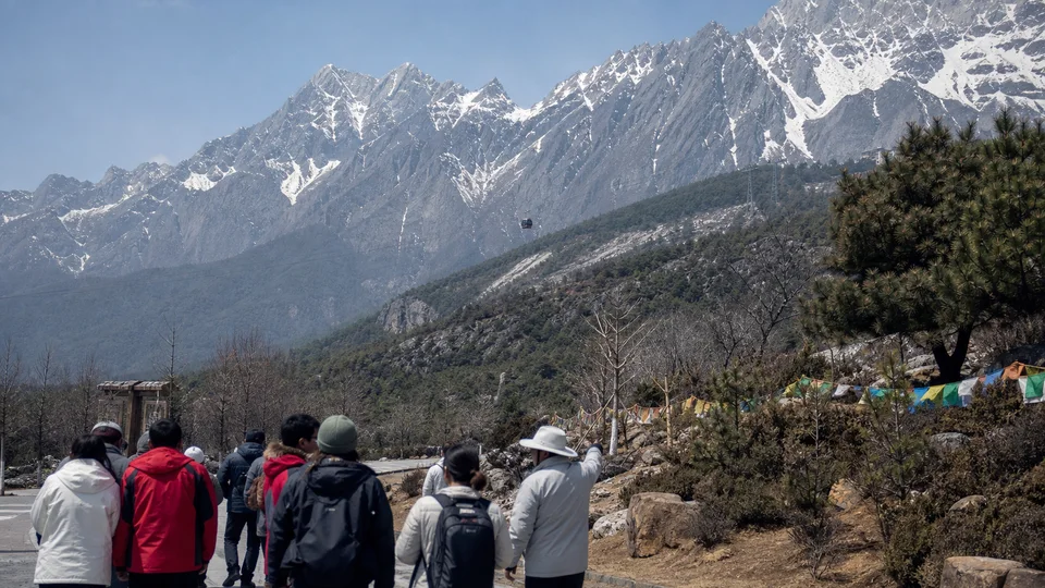 Jade Dragon Snow Mountain above Lijiang in Yunnan