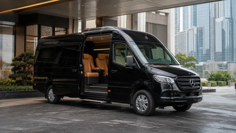 Mercedes Sprinter high roof VIP interior for group travel