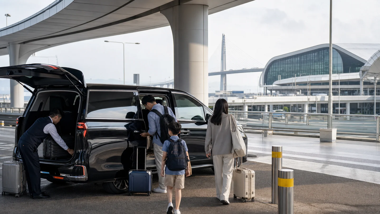 Licensed cross border executive vehicle traveling between Hong Kong and Shenzhen