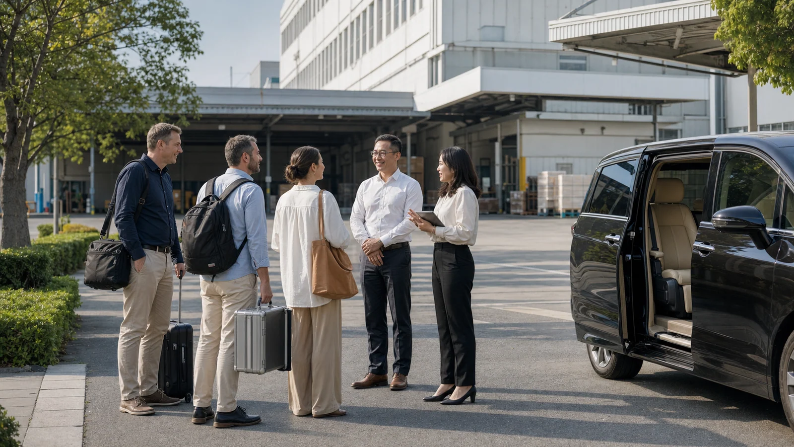 Executive MPV prepared for a private factory visit and sourcing day in China