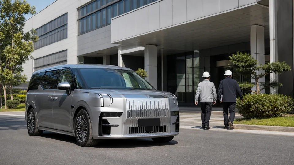 Executive travelers arriving for a factory visit in South China